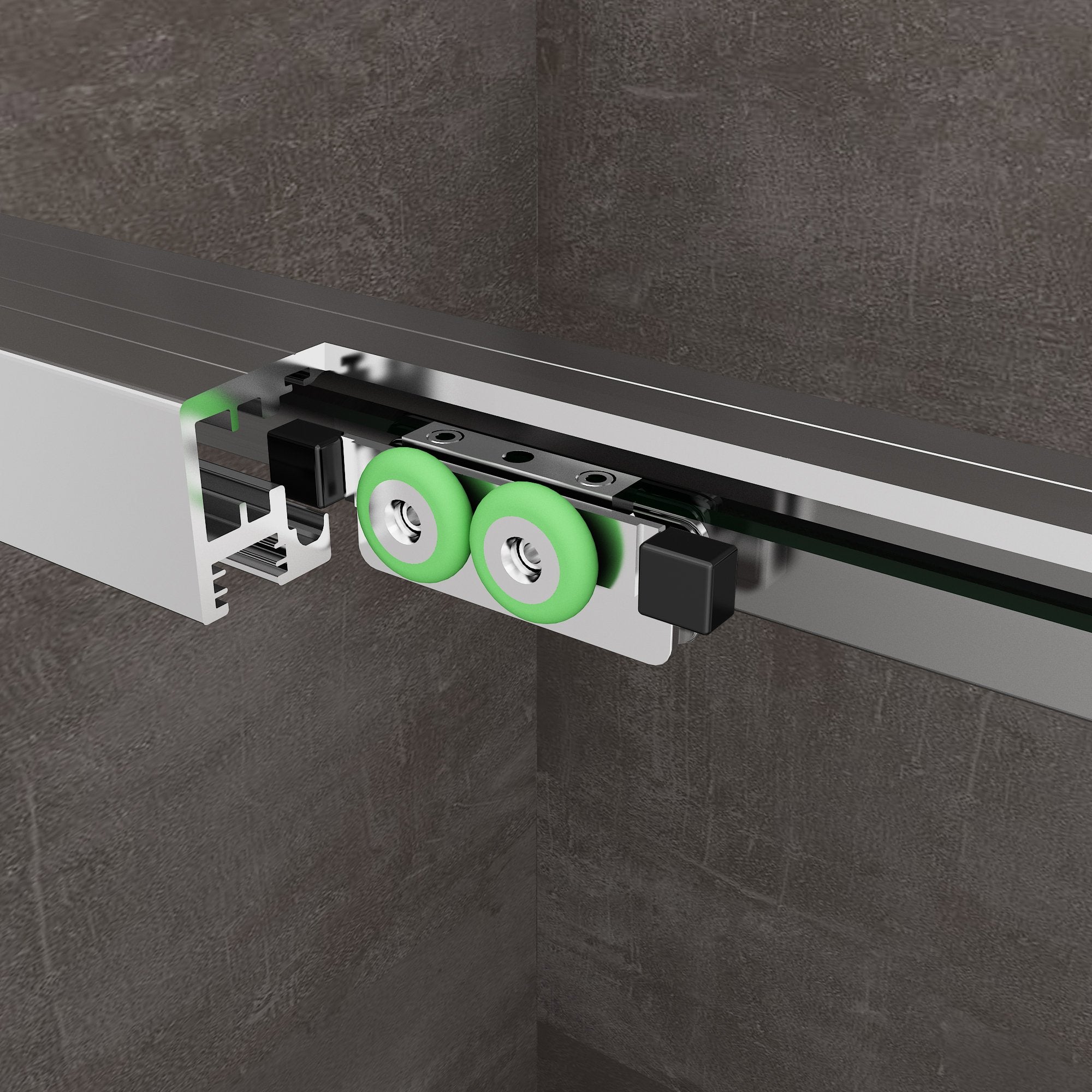 Porta Doccia Per Nicchia Con Chiusura Soft Close H 200 8 Mm Telaio CROMO Cm 120 (117-120) - 5