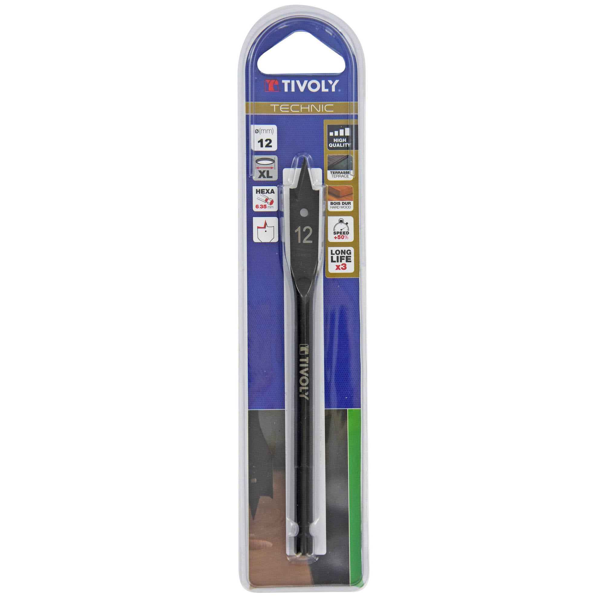 Tivoly 10802521200 punta legno piatta Ø 12 mm - 2