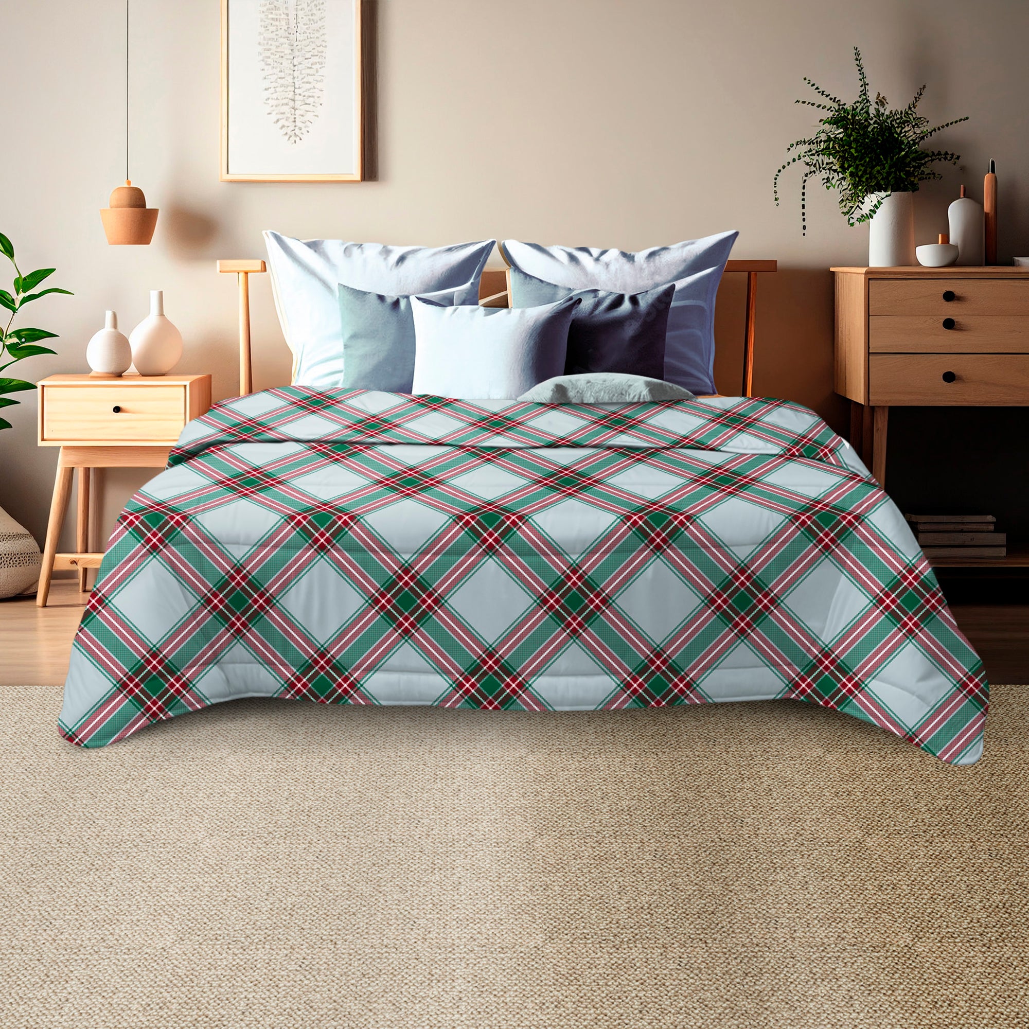 TRAPUNTA INVERNALE MATRIMONIALE SCOZIA GRIGIO MADE IN ITALY