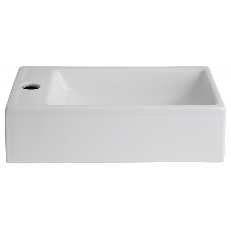 Lave mains rectangle blanc contemporain - 6