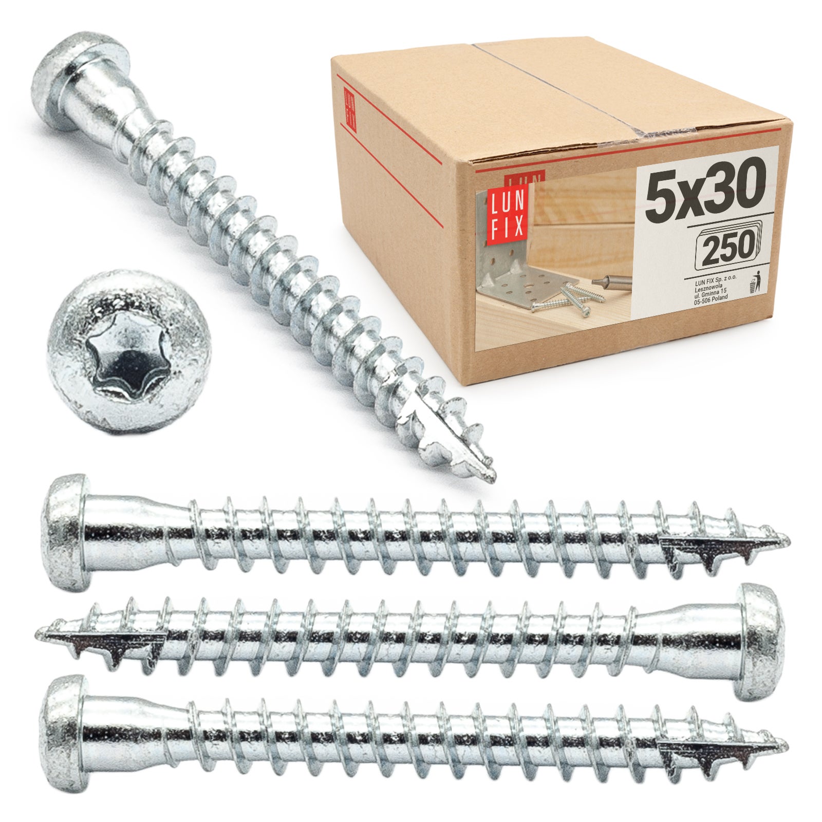 Wkręty do łączników ciesielskich anchor 5x30mm 250szt.