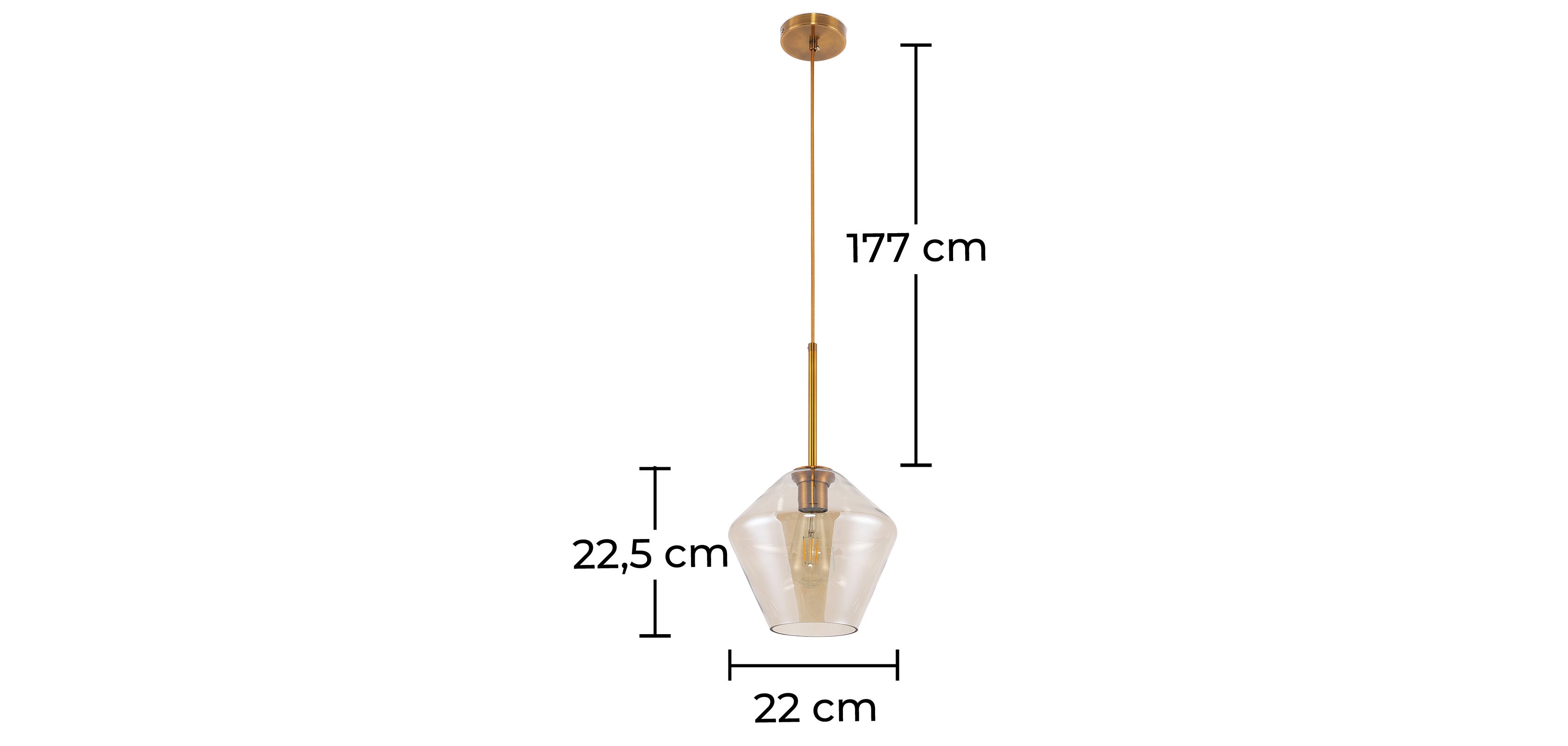 Lampe suspension dorée design en verre - Falma Gris transparent | Leroy ...
