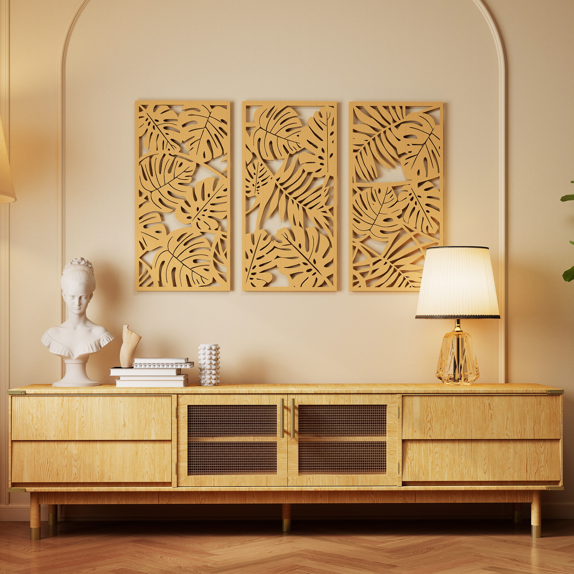 Décoration murale en bois MDF HOMCOM - 2