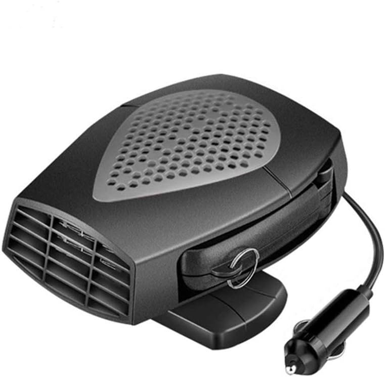 Ogrzewacz samochodowy 24 V, wtyczka do zapalniczki, przenośny wentylator elektryczny 150 W (szary)