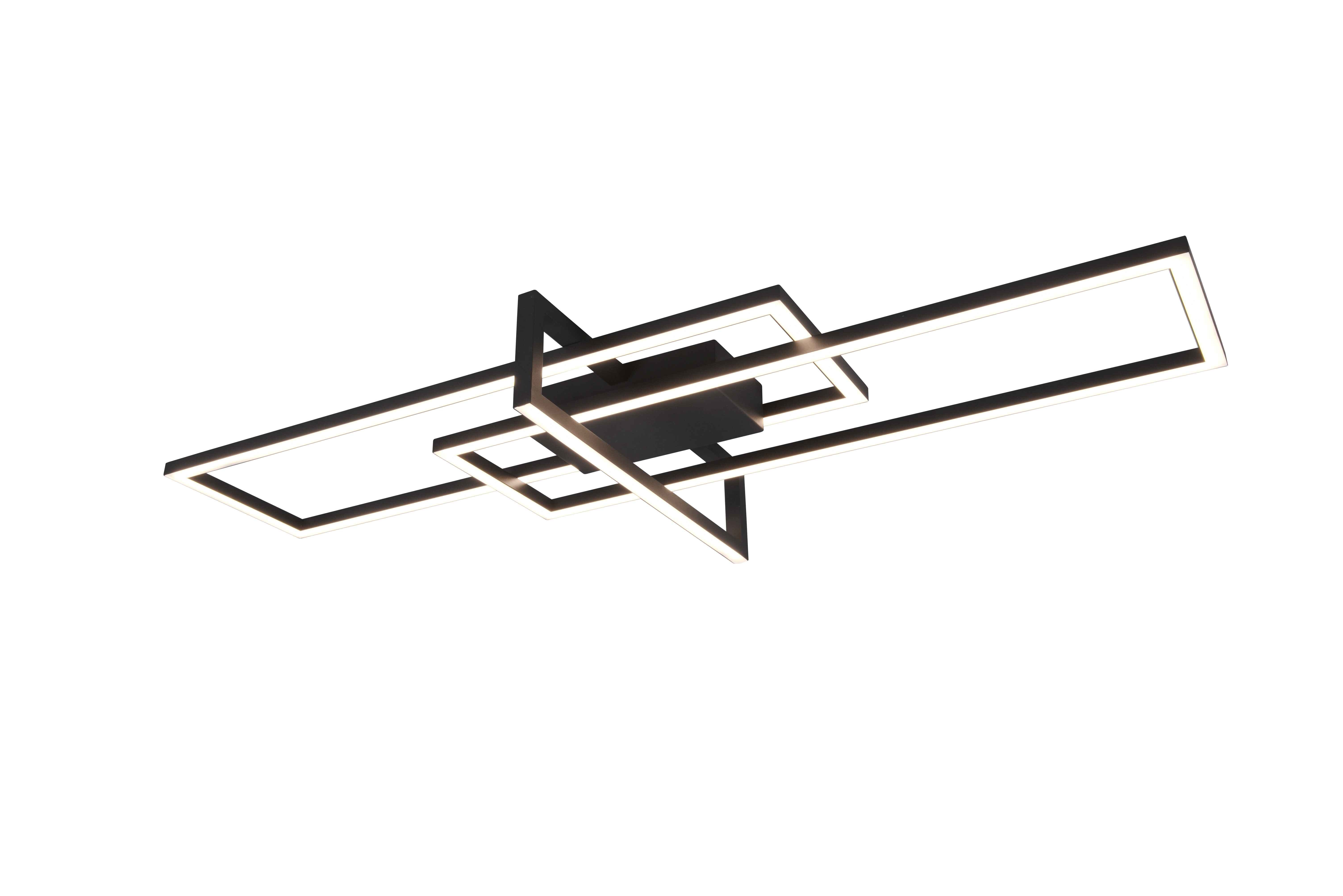 Lampa sufitowa LED SALINAS 34W Ciepła biel 3900lm metal czarno-biała wym:11,5x100x40cm IP20 Trio