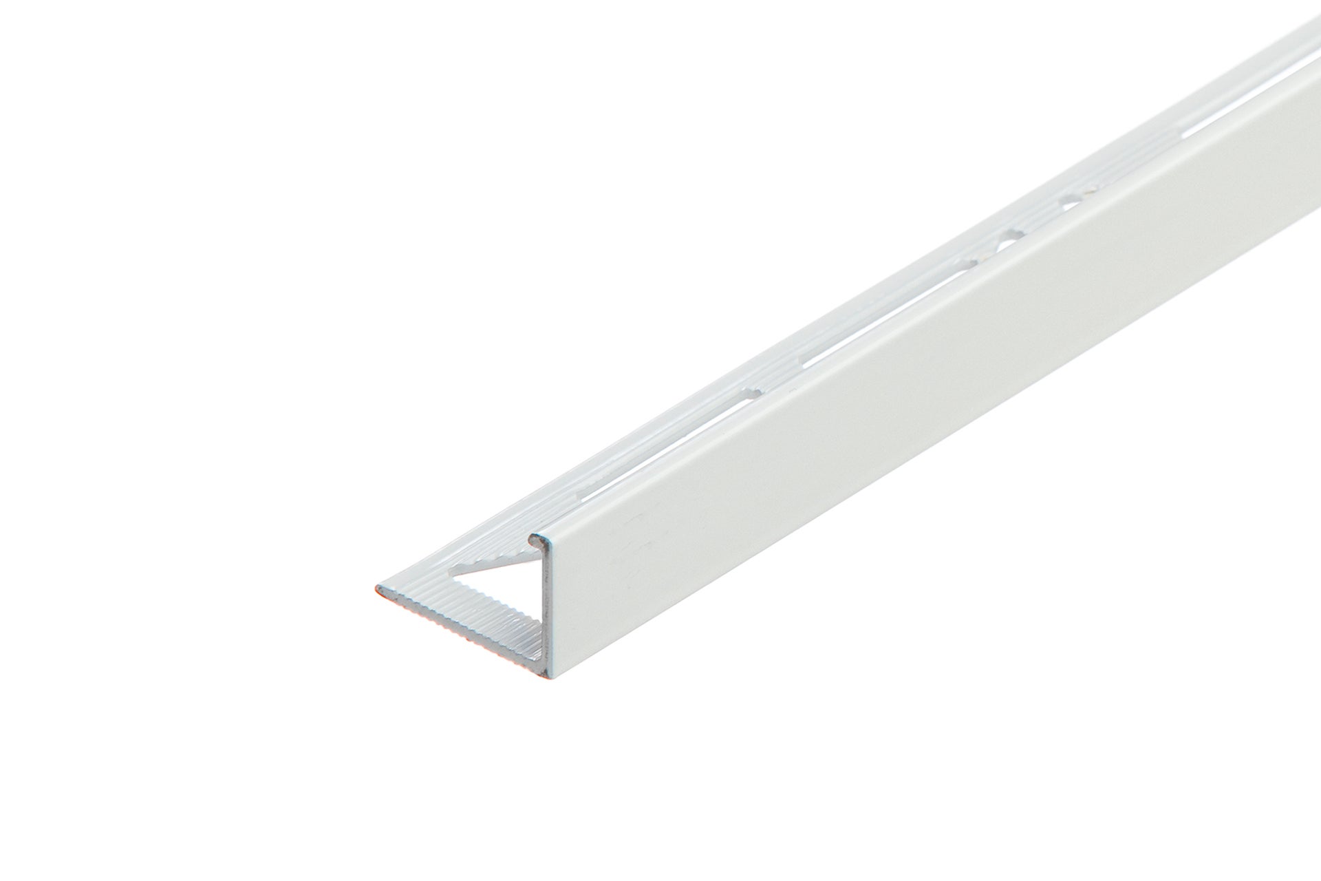 Profil do glazury narożny aluminiowy 12,5mm Cezar Biały RAL9016 Połysk 2,50m