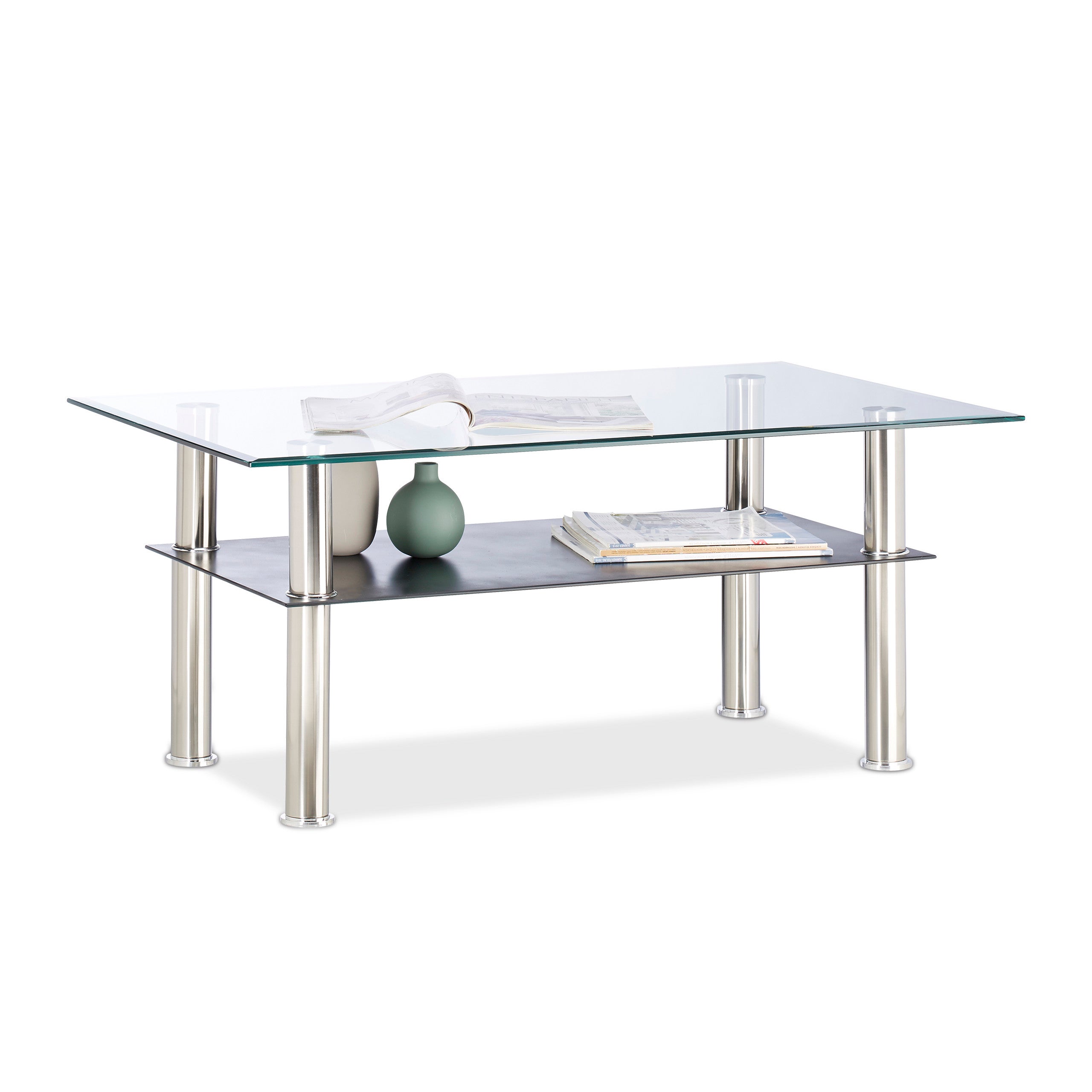 Console Verre Transparent Et Pied Bois Blanc Luni L 120 Cm