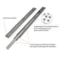 Guide Cassetti Push To Open 400mm | Apertura A Pressione | Capacità Carico 35kg - Foto 1