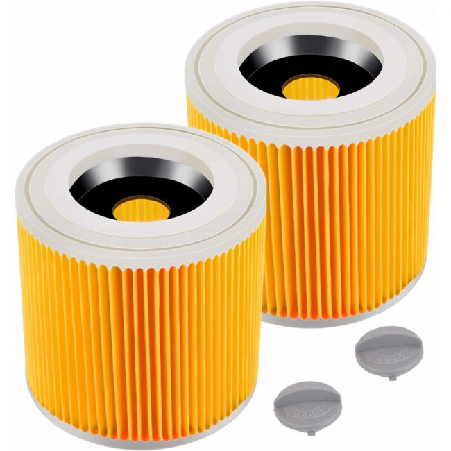 Lot De 10 Filtres Plissés Plats Vhbw Compatibles Kärcher AD 3.200, AD.3000, AD3, AD4 - Pour Aspirateur Sec/humide
