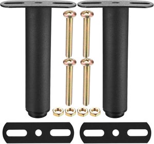 Lot De 4 Pieds De Lit Universel Pour Sommier À Lattes 15 ~ 17 Cm