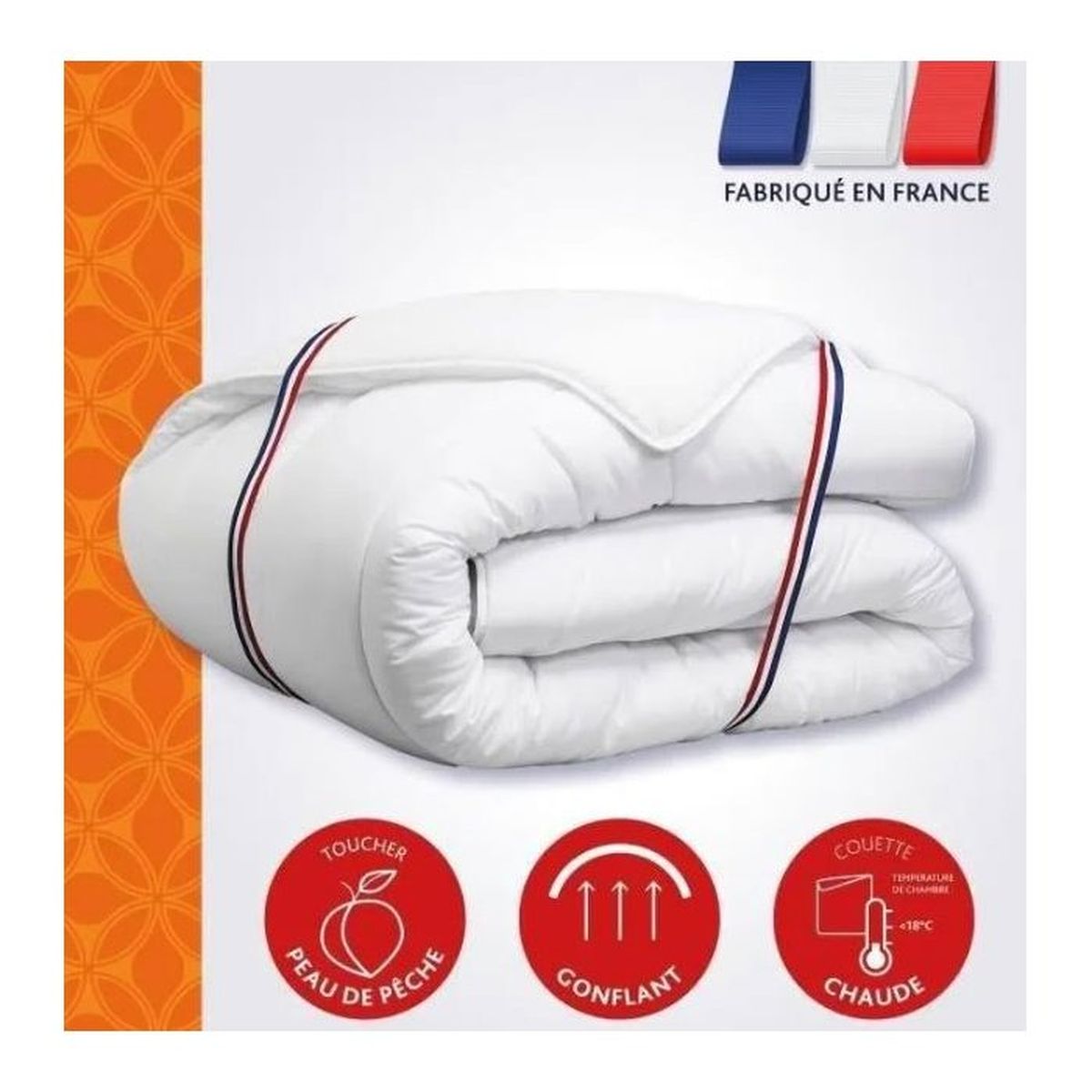 Couette chaude DODO Patagonie Microlux 380 g/m² 140x200 cm polyester blanc - 3