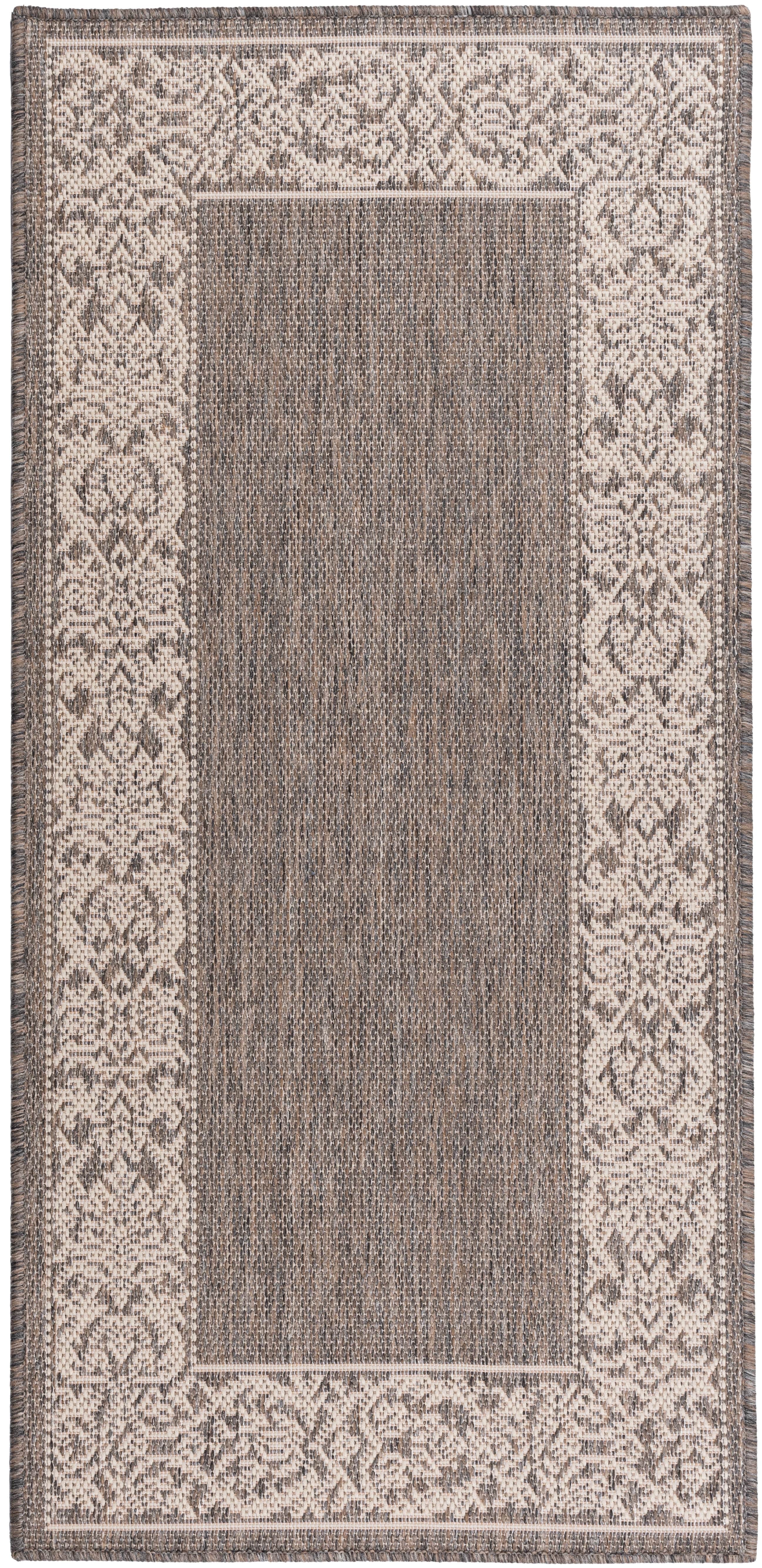 Dywan Multidecor Express In 67 x 140 cm ornament ramka szary 1 szt.