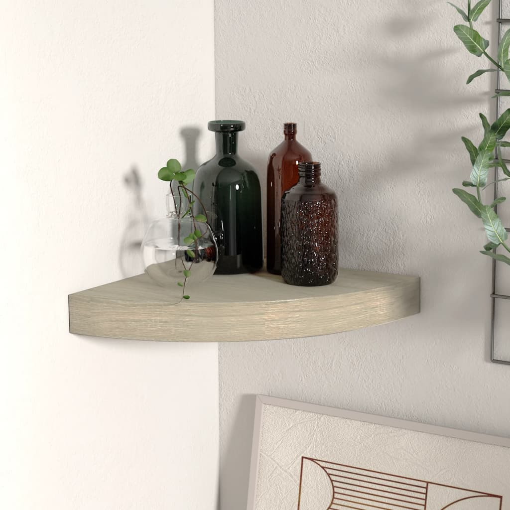 Homode Estante Esquinero De Pared, Estante De Esquina Flotante, Juego De 4 Estantes Esquineros Colgantes De Madera Con Agujero Para Alambre Para Baño, Sala De Estar, Oficina, Color Blanco