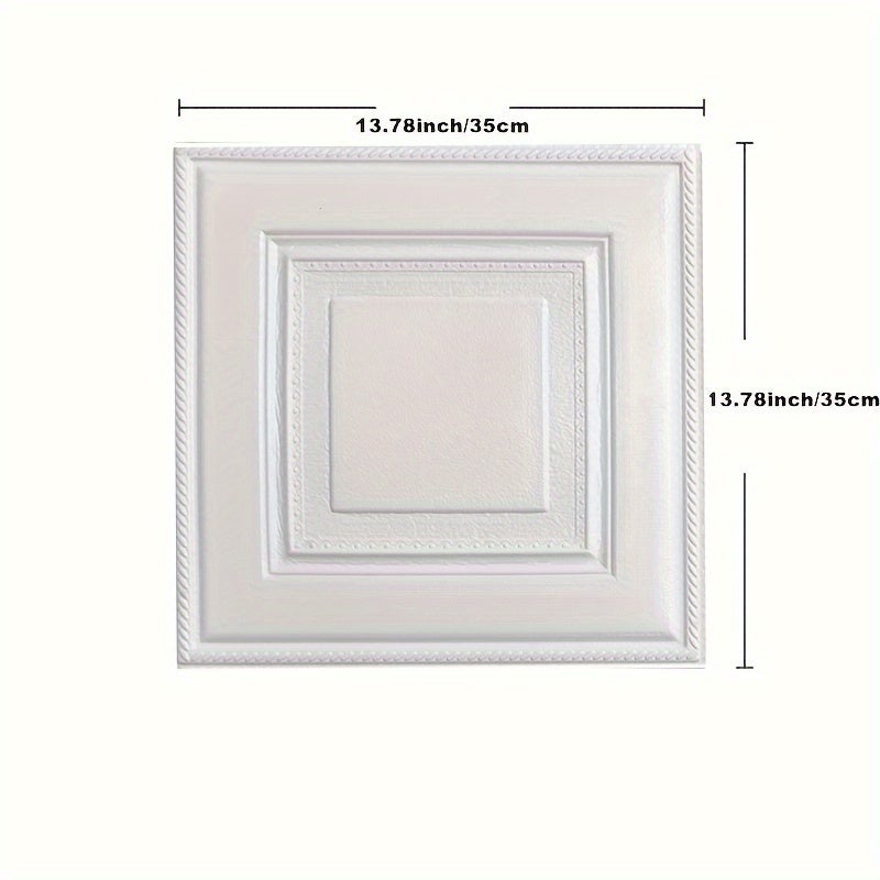 Autocollant de carrelage mural 3D, autocollant mural auto-adhésif imperméable et résistant à l'humidité, facile à coller et à peler, 10 pièces - 6