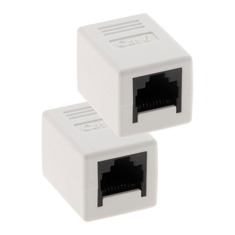 Lot de 2 raccords RJ45 F/F CAT6 - Blanc - Zenitech - 2