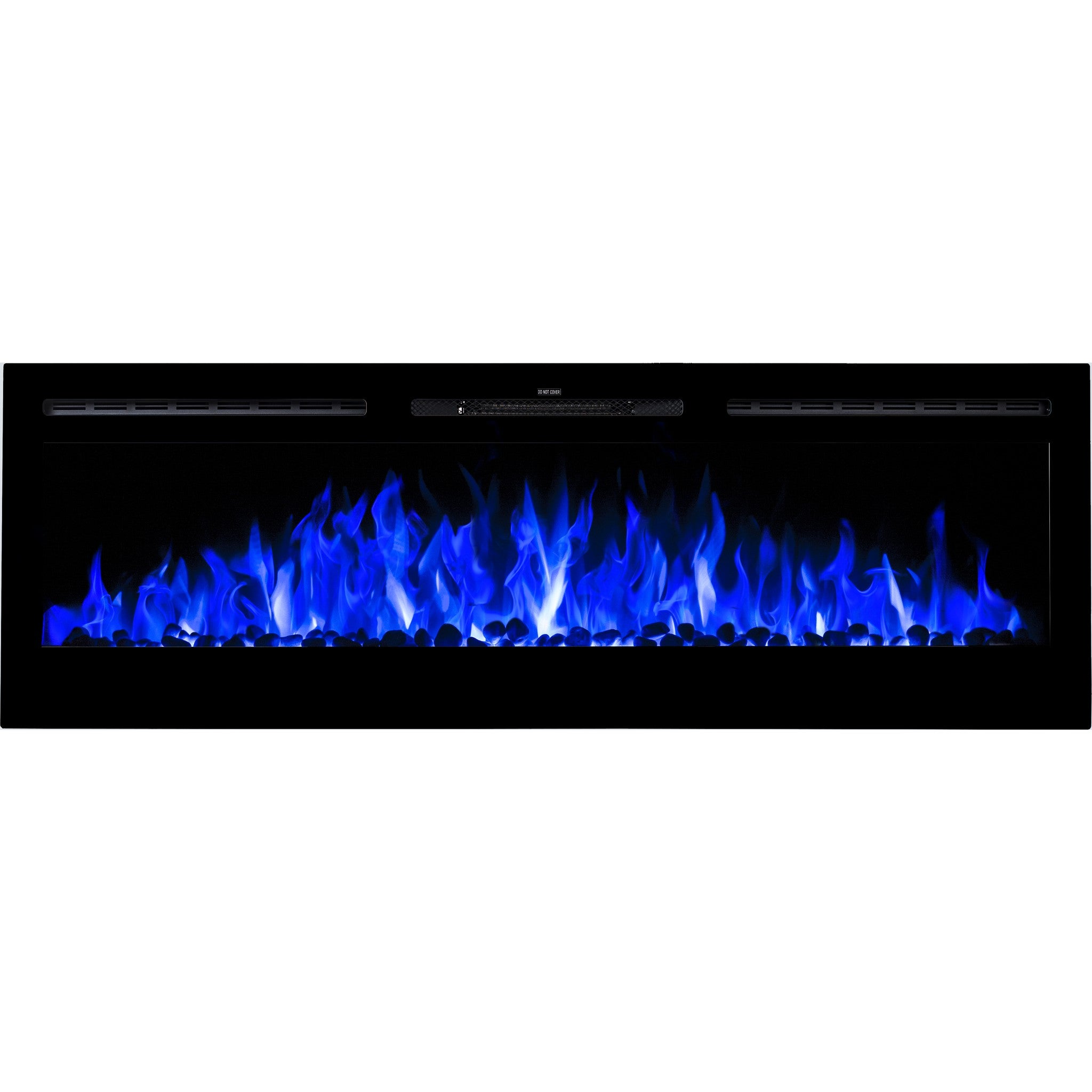 Cheminée électrique AFLAMO Majestic 50 - feu premium - murale ou encastrable - 128x55x14 cm - cheminée LED décorative avec chauffage 750/1500 W - 6