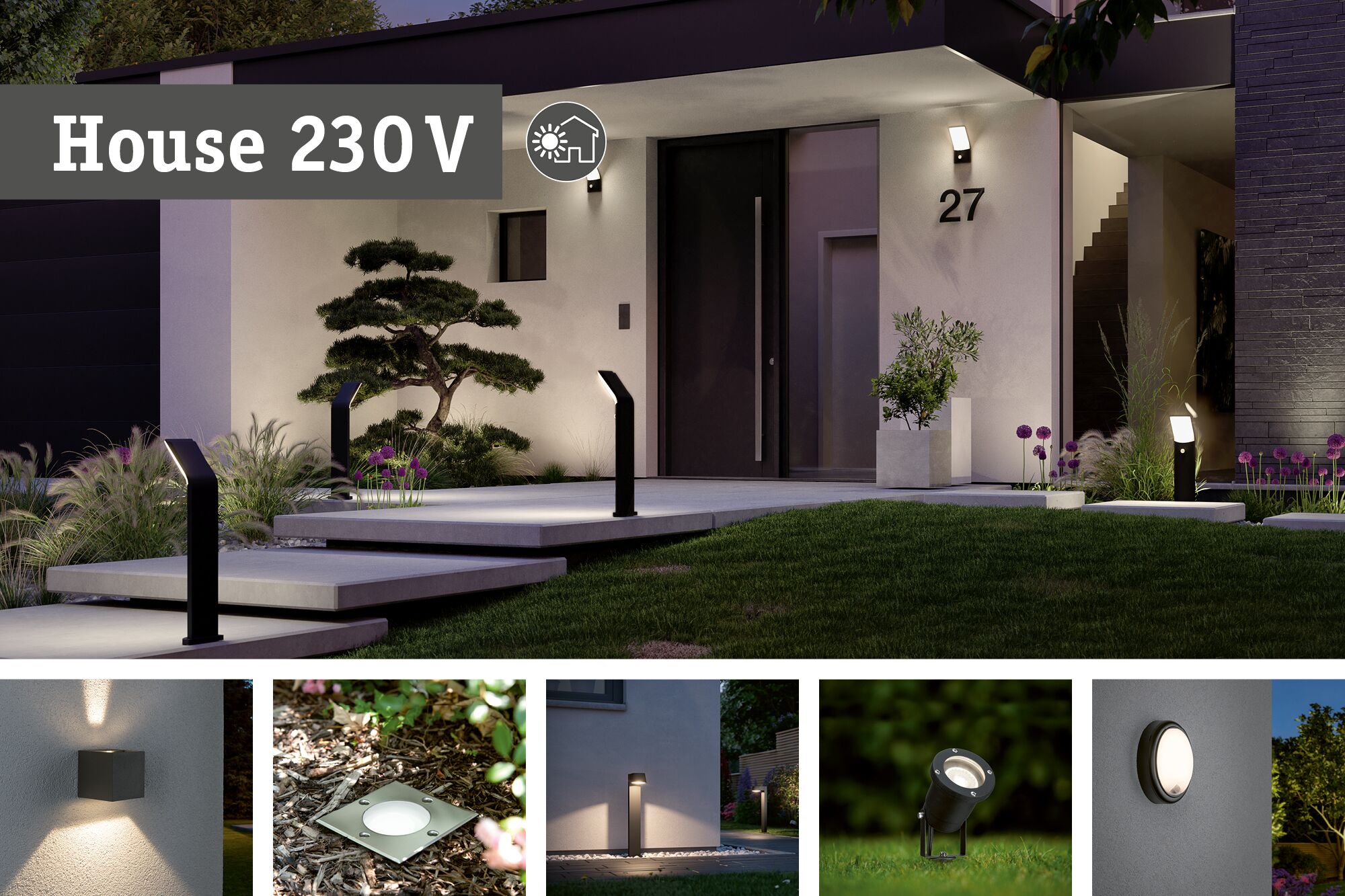 Borne lumineuse Trabia IP44 carré 600 mm 3000K 3,5W 230lm 230V 38° Bois GU10 Bois - 8