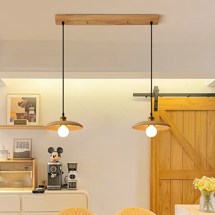 Lampa wisząca, żyrandol z 2 żarówkami, lampa sufitowa w stylu vintage, lampka nocna, 3 regulowane temperatury barwowe, regulowana wysokość - 3