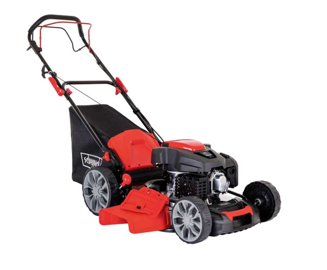Scheppach Tondeuse thermique MS225-56 - moteur 4 temps - 224 cm³ - largeur de coupe 56 cm - bac 65L - huile moteur inclus