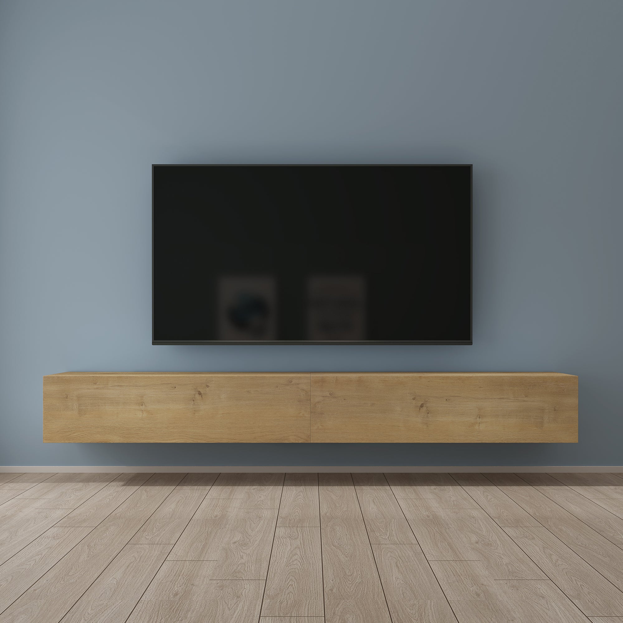 Mai & Mai Meuble TV Armoire avec Soft-Close Table TV pour le Salon Marron Clair 240x40,2x30 cm TC002 - 6