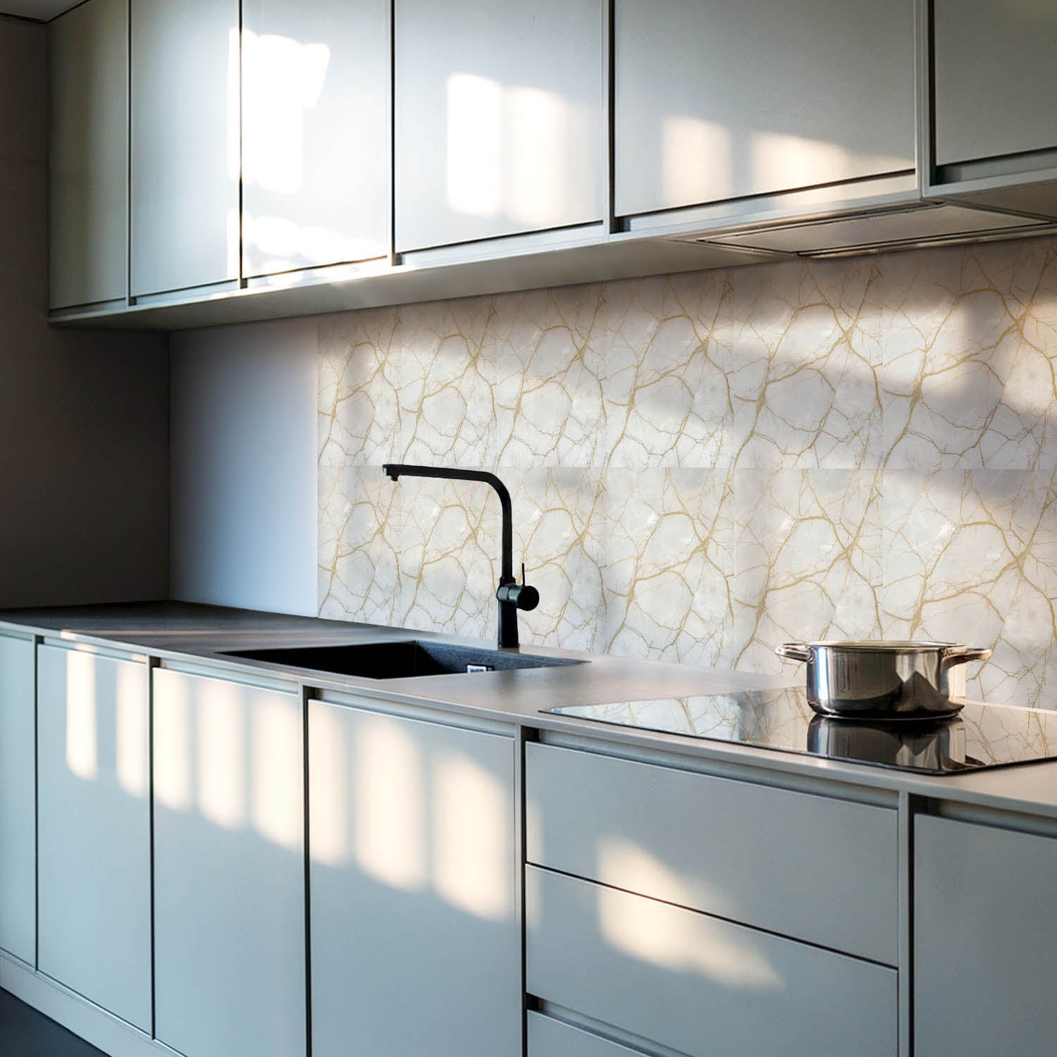 Panneaux muraux décoratifs, panneaux en PVC | 6x60x30 cm |Modèle de marbre élégant - 2