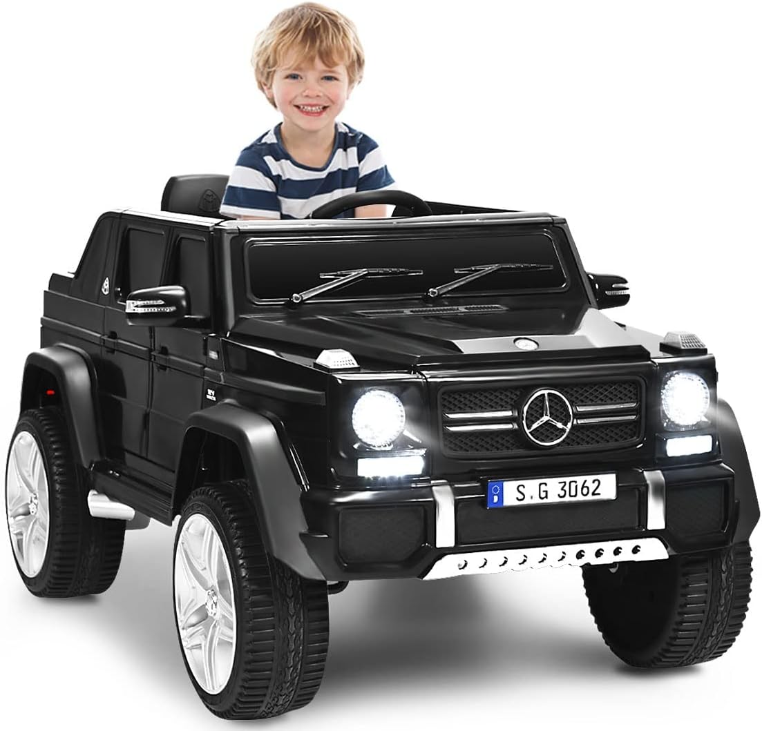 Voiture électrique Enfant Mercedes G63 12V - Télécommande 2.4G, MP3, Lumières LED, Rose - 2 Moteurs, 5 Km/h