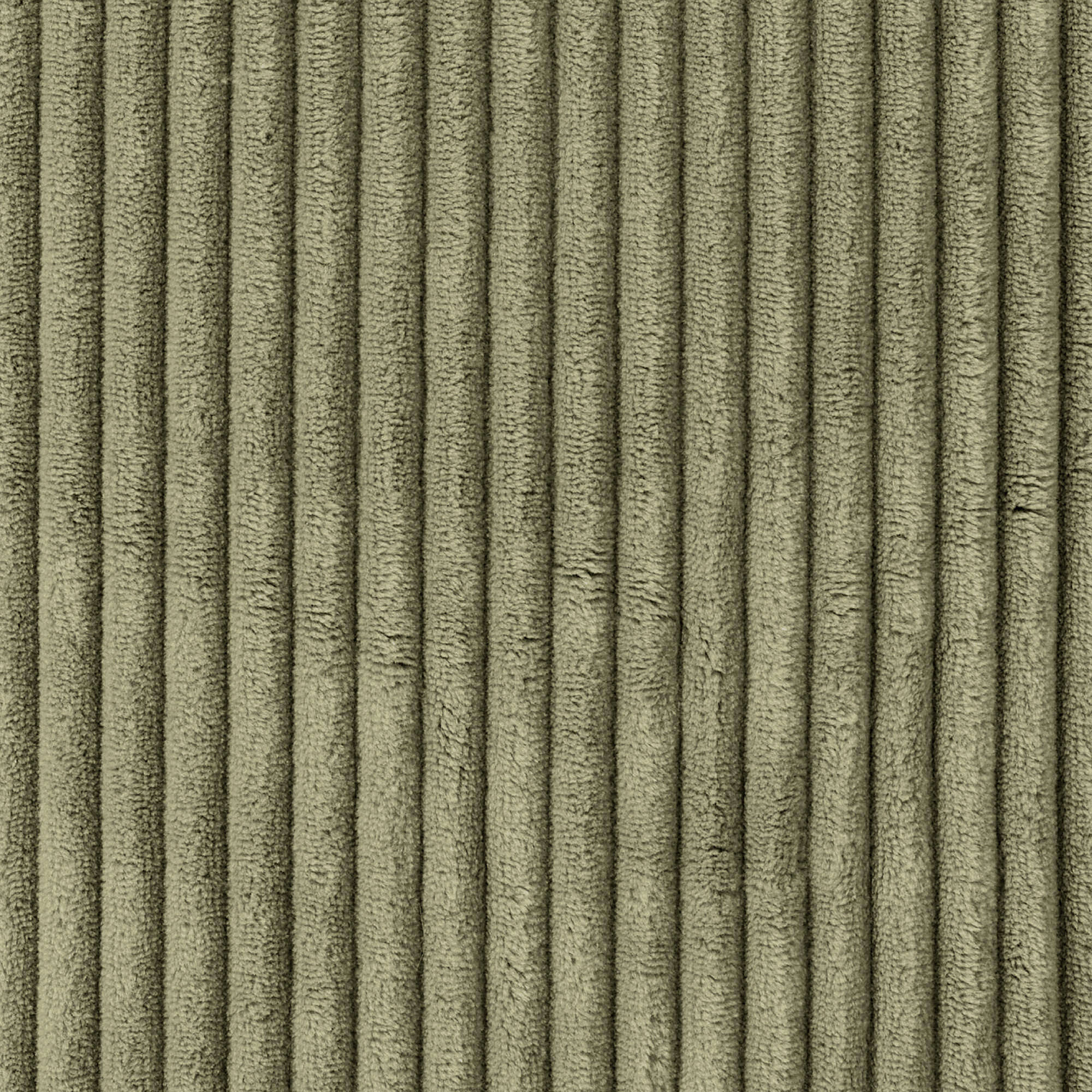 Pouf Icon à dossier haut velours côtelé vert sauge, salon, chambre, 84x90cm, Made in Allemagne, Oeko-Tex® - 7