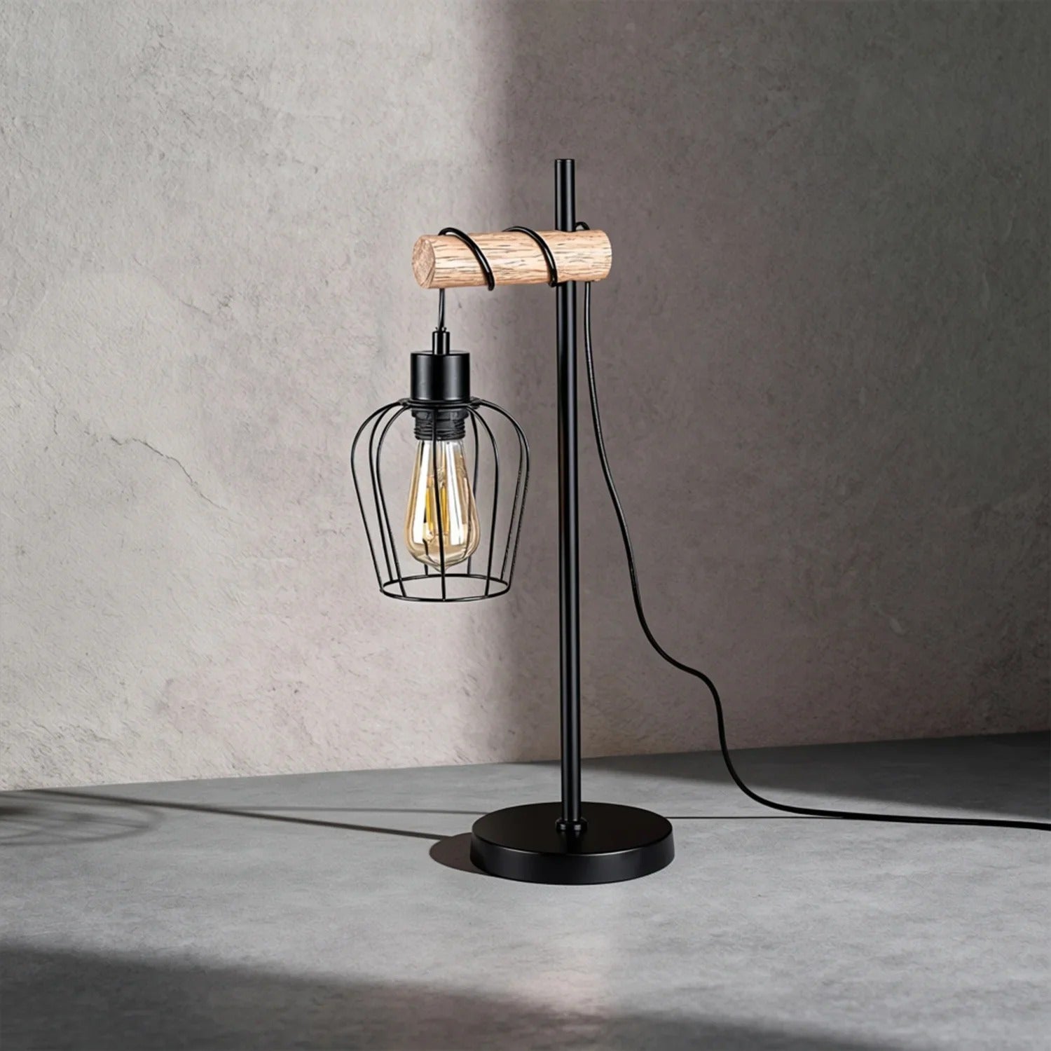 Lampa biurkowa industrialna czarna matowa E27 Fabian 5245 Rabalux