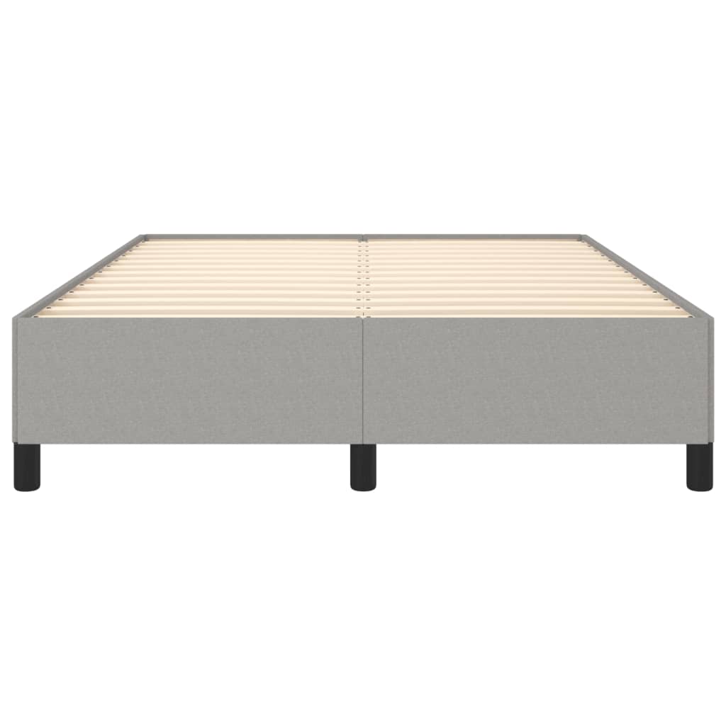 Cadre de lit sans matelas gris clair 140 x 200 cm tissu - 5