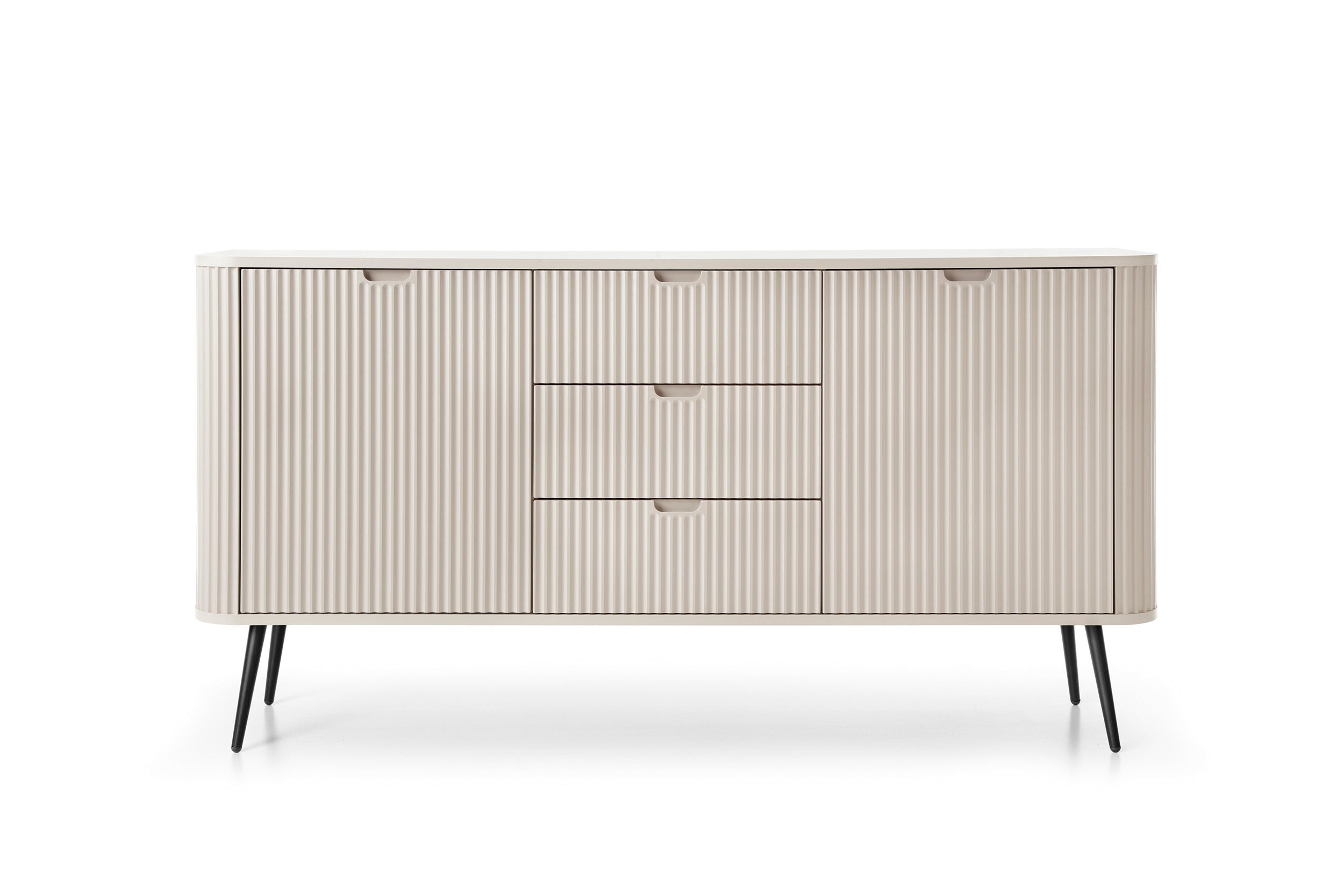 Komoda kaszmirowa, nogi: czarne, 168 x 87 x 39 cm - 2