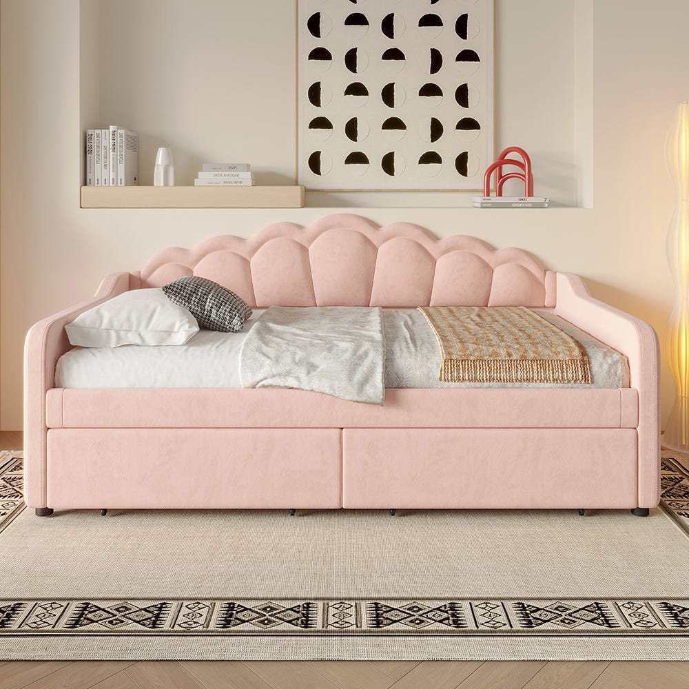 Divano letto con cassetti, divano letto, letto singolo (senza