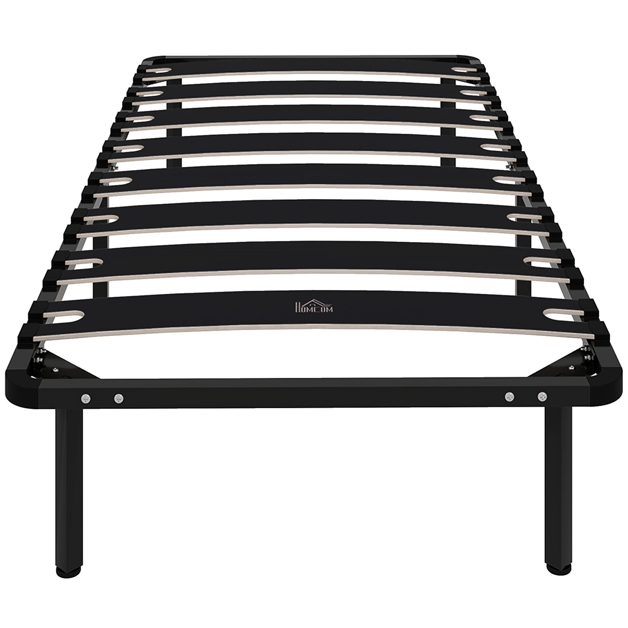 Estructura de Cama 90x190 cm con Marco de Acero Láminas de Álamo y ...