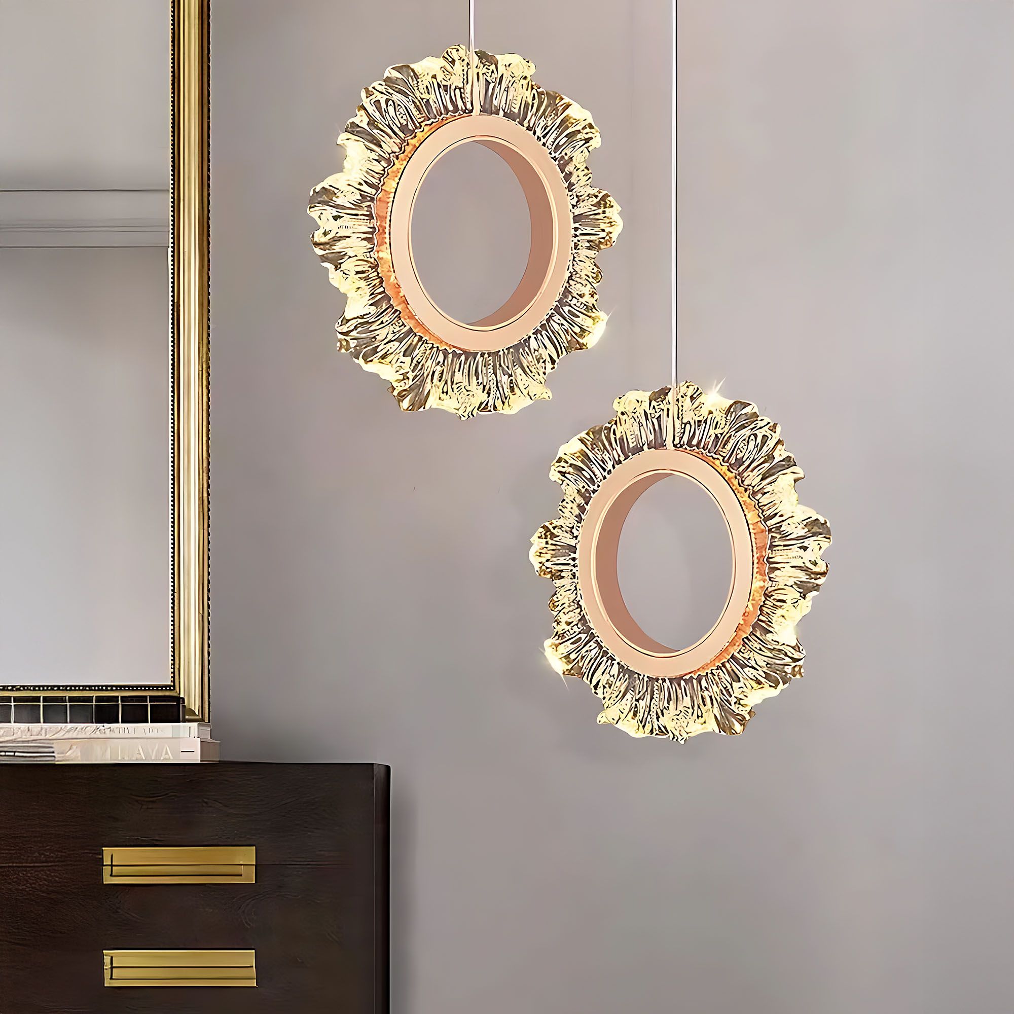 Lampa Sufitowa Wisząca Led Toolight Lhj103-2Cp Złoty, Różowe Złoto - 5