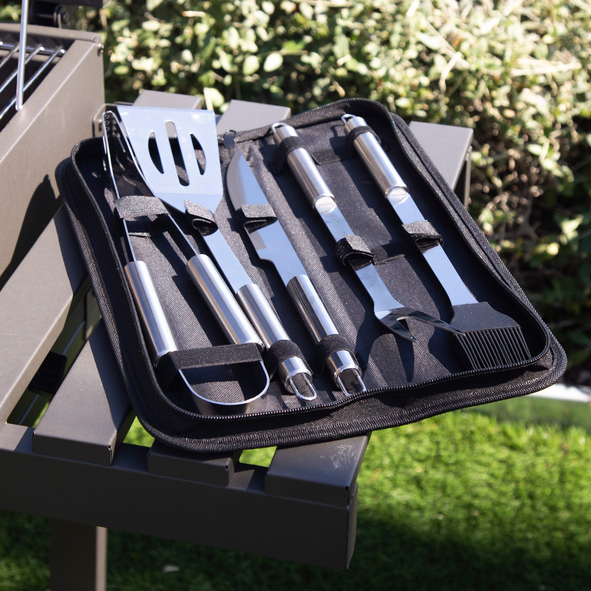 Kit para churrasco com bolsa Aktive - 3