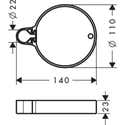 hansgrohe Porte-Savon Casetta'C pour barre de douche 22 mm, chromé hansgrohe Porte-Savon Casetta'C pour barre de douche 22 mm, chromé