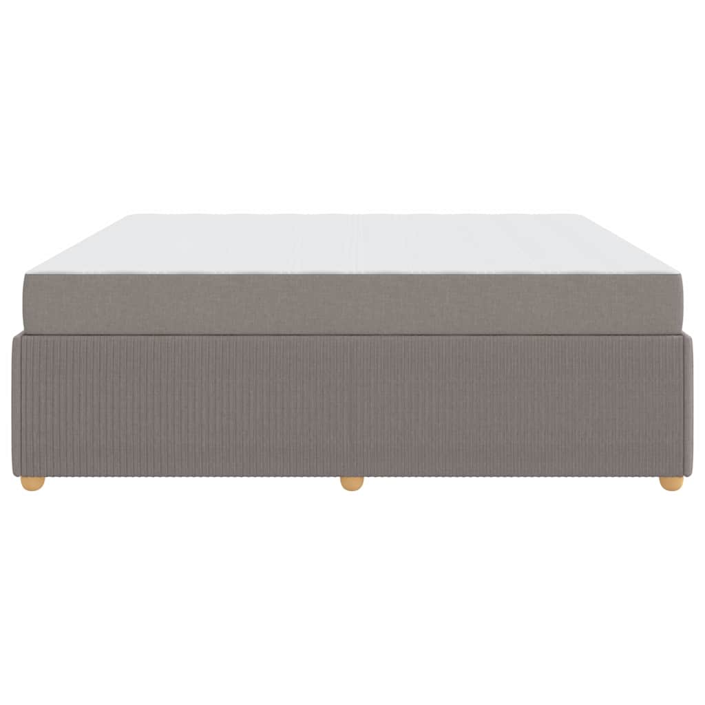 Cadre de lit en tissu taupe pour la chambre, 180 × 200 cm - 6