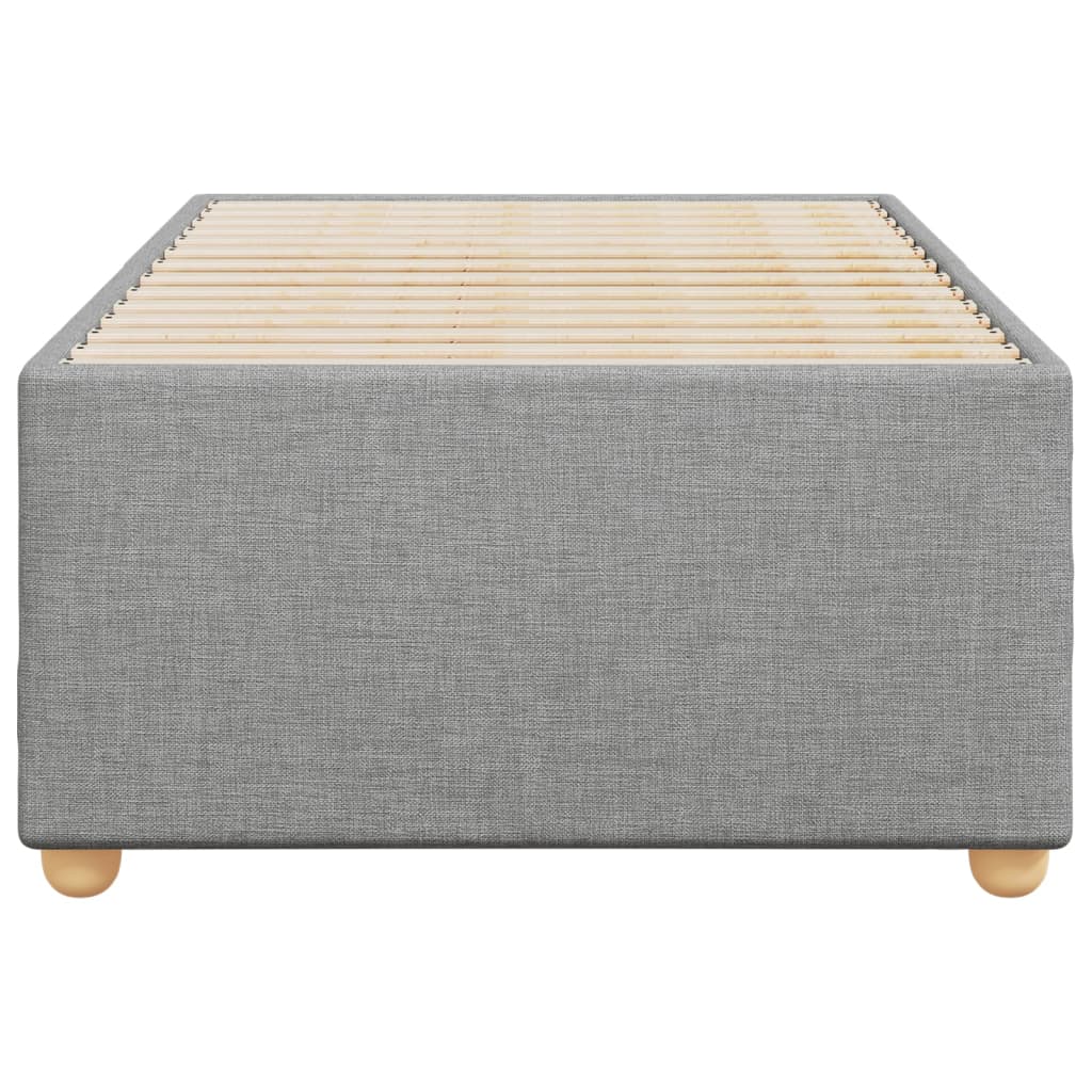 Cadre de lit sans matelas, en tissu, gris clair, pour la chambre, 100 × 200 cm - 4