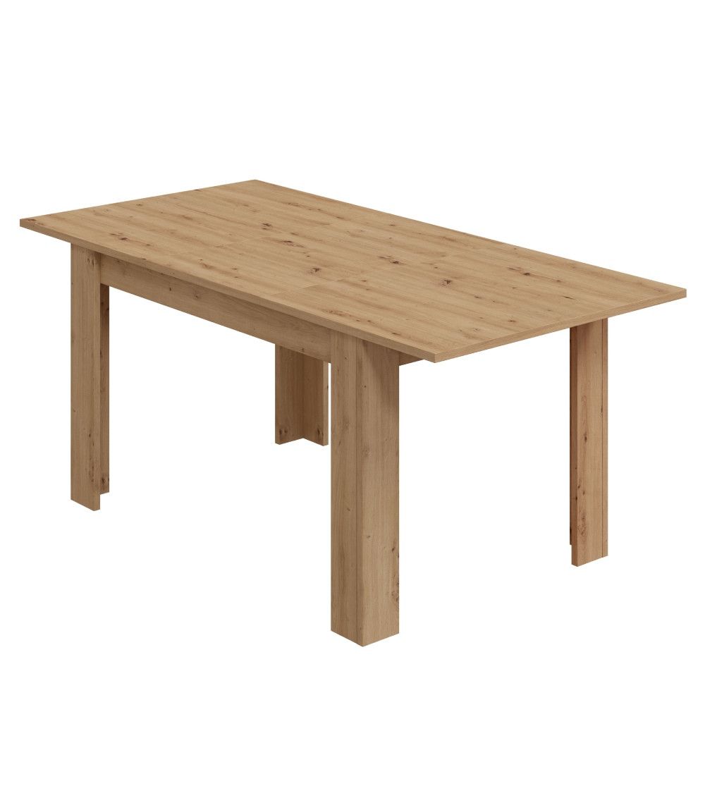 Mesa comedor extensible de 140-190x90 cm KATIA, en Roble Nodi - 3