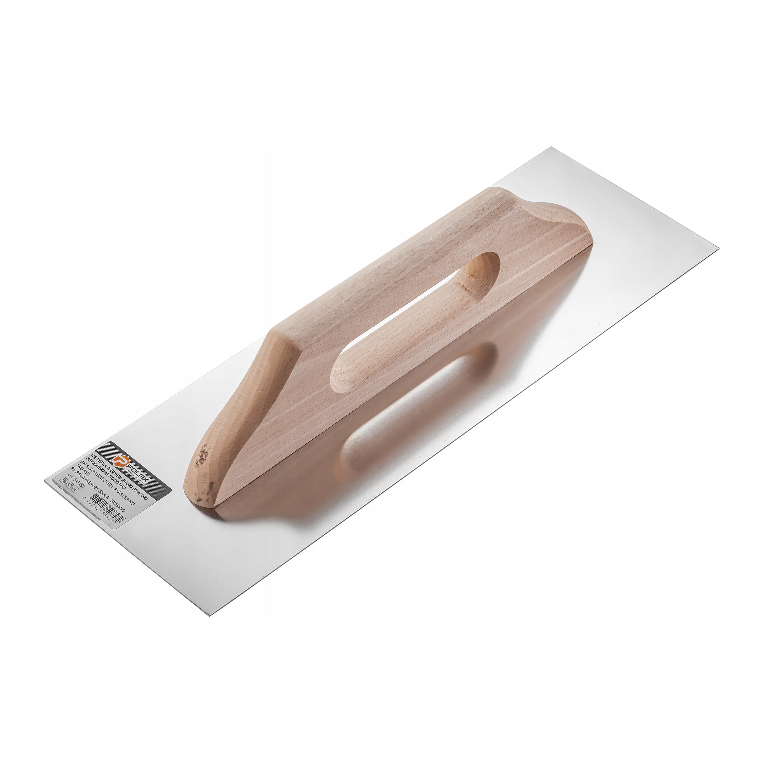 Paca nierdzewna gładka rączka drewniana 130 Х 380 mm Polax