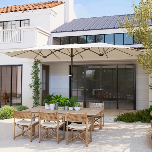 KESSER® Ombrellone A Sbalzo In Alluminio Ombrellone + Copertura 300 Cm Con Meccanismo A Manovella Protezione Uv Alluminio Rivestimento Idrorepellente Ombrellone Protezione Ombrellone Da Giardino Ombrellone Mercato 48110880