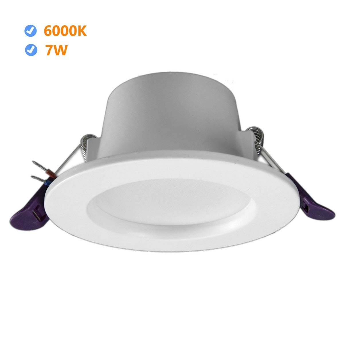 Downlight LED "oasis" okrągły wpuszczany downlight 7W 6000K biała ramka