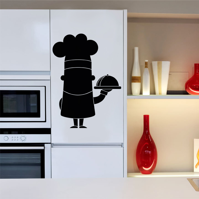 Adesivo ardesia Chef Caricature - Sticker adesivo - adesivi murali - 55x40cm - 3