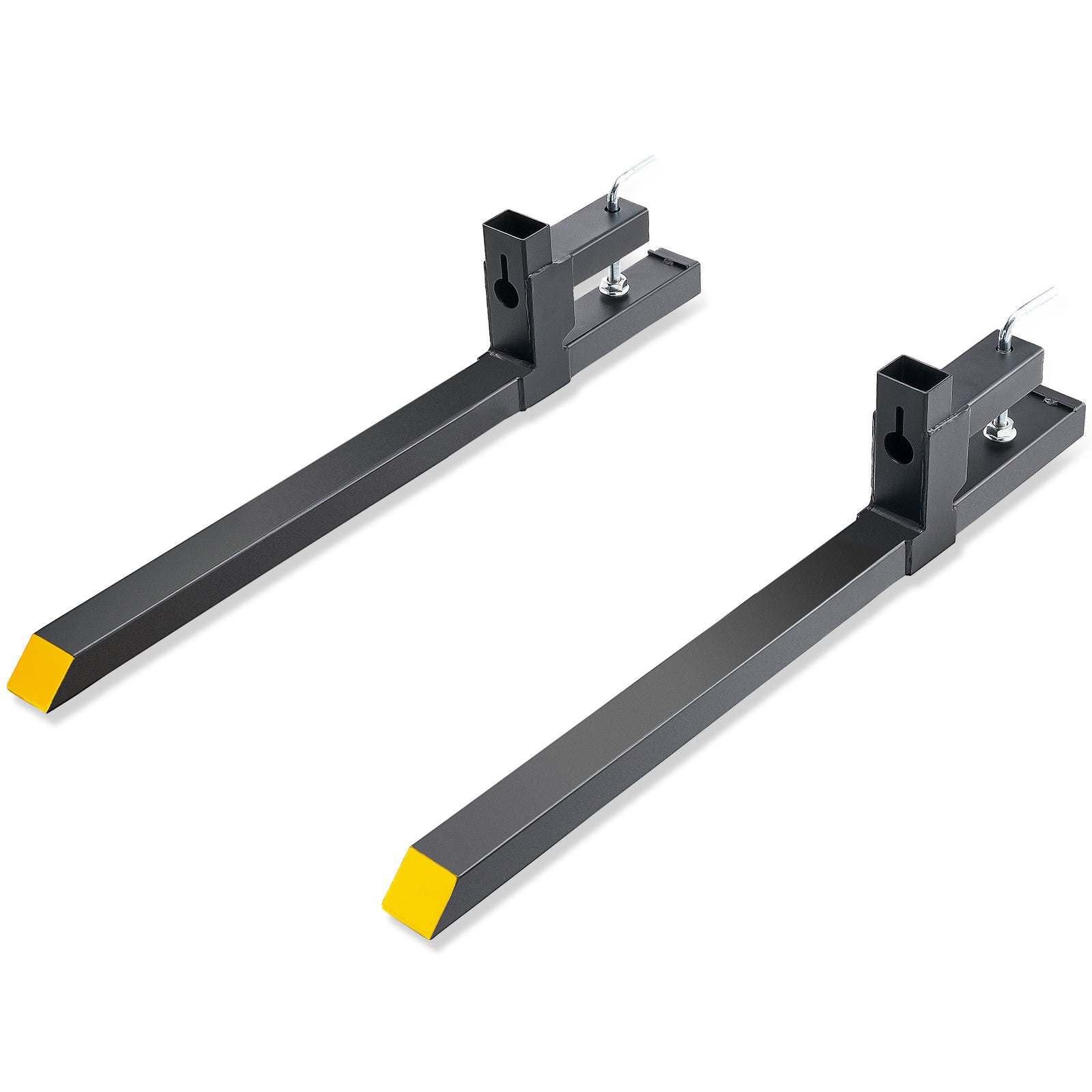2x dołączane widły do palet 1090x70x230mm karetka wideł 907kg ładowność widły długość całkowita 109cm z ostrzem wideł 76,2cm wózek widłowy zęby VEVOR