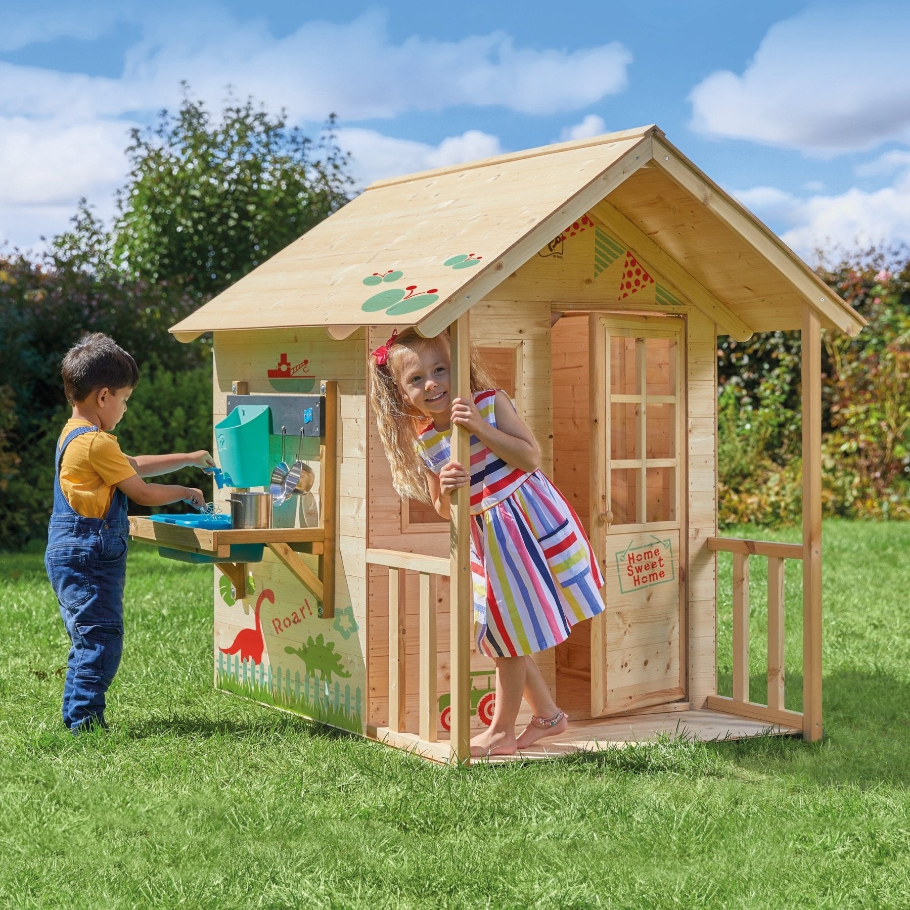 Cabane enfant avec cuisine extérieure - bois FSC® - CHALET PRAIRIE - 2