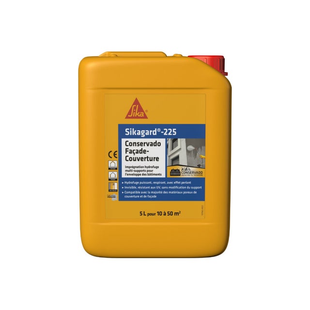 Imprégnation hydrofuge Sikagard-225 Conservado Façade-Couverture 5L SIKA