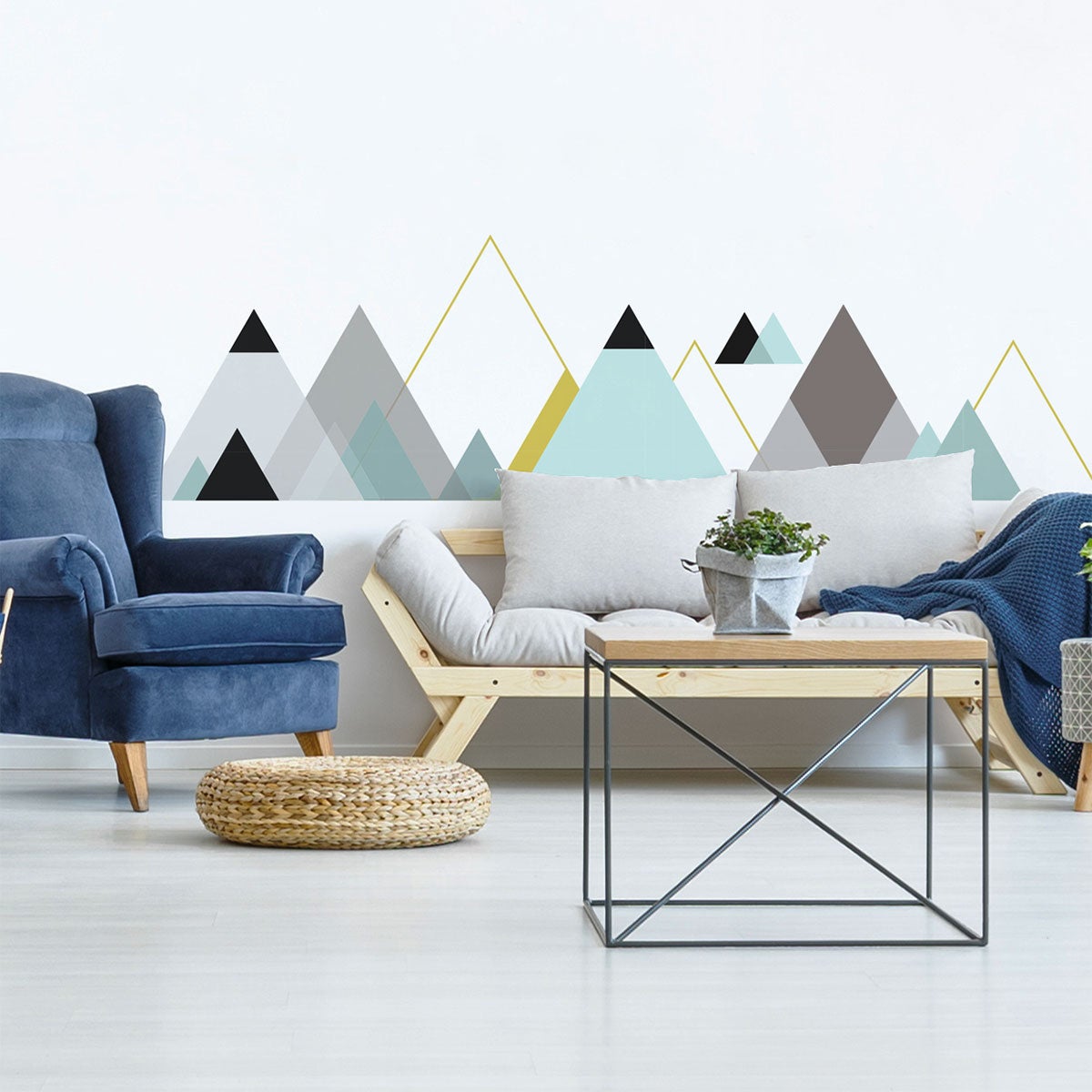 Adesivo montagna scandinavo matra - Sticker adesivo - adesivi murali - 50x75cm - 4