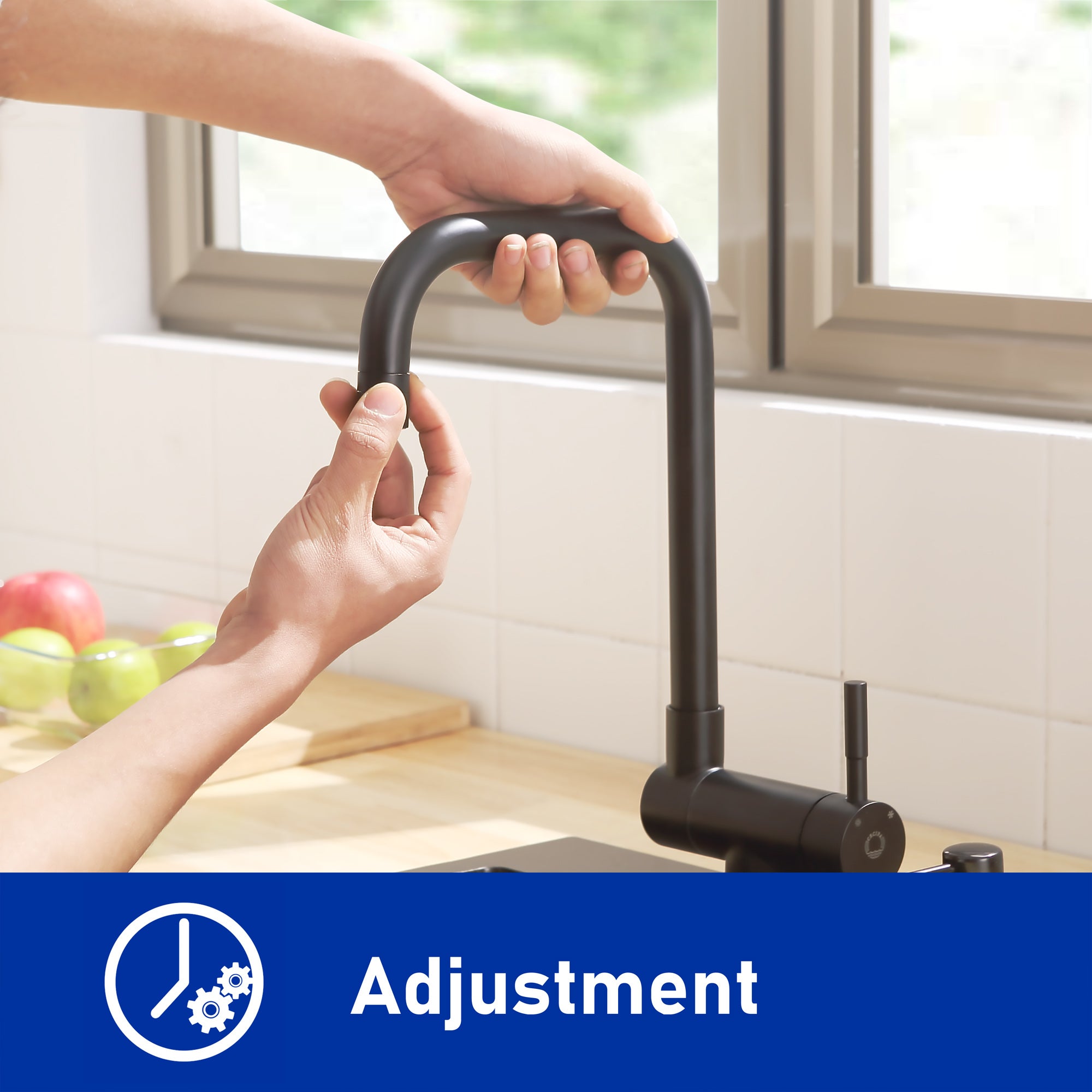 Mitigeur Cuisine Rabattable Noir Robinet Cuisine Pliable avec 2 Jets aux Choix Mitigeur Cuisine Sous Fenêtre avec Bec Orientable,EU Modèle - 7