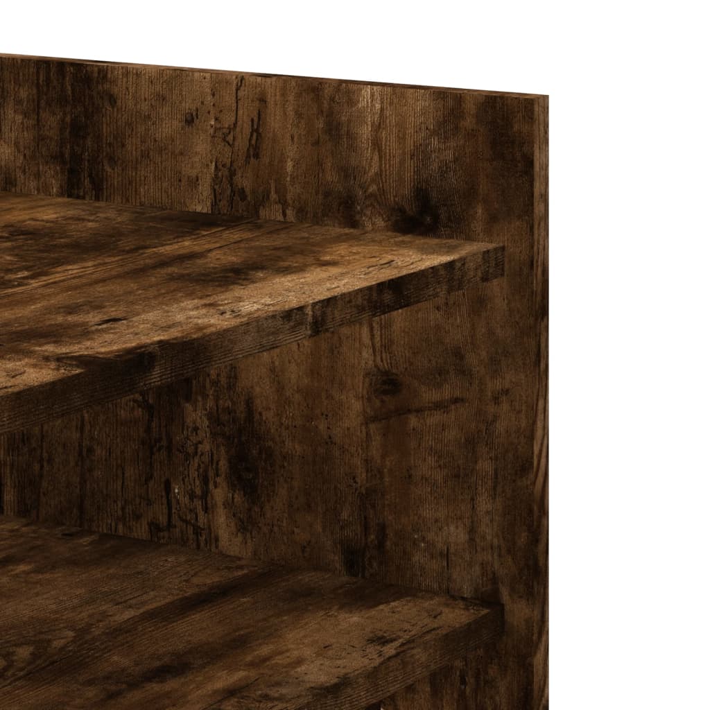 Table basse | Table d'appoint | Table de salon chêne fumé 80x50x50 cm bois d'ingénierie - 8