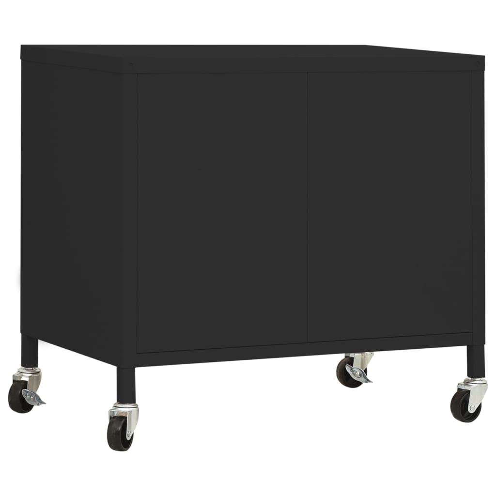 Mueble de almacenaje | Armario de almacenamiento acero negro 60x35x56cm CFW712772 - 5