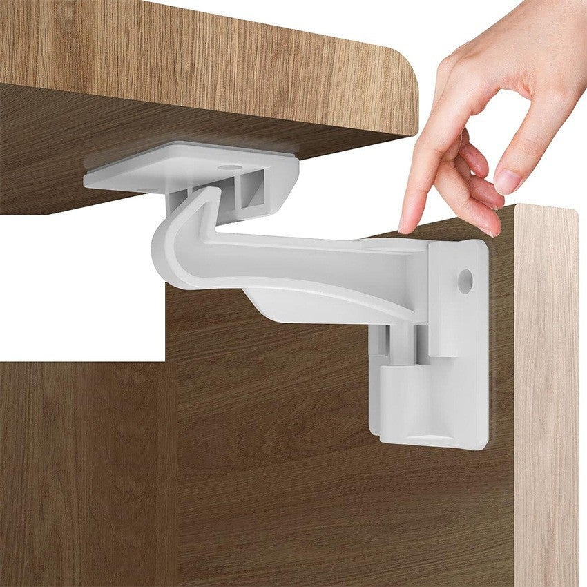 Lot de 10 verrous de sécurité pour armoires pour bébés et enfants Installation facile, sans perçage ni clé Lot de 10 - 6